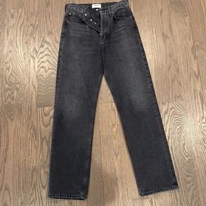 Agolde straight leg black denim jeans
